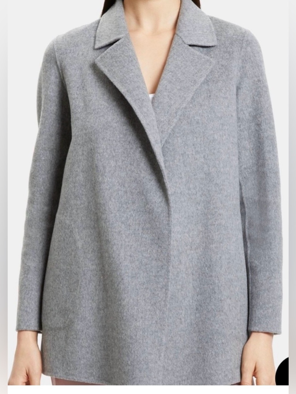 Theory Grey Wool Cashmere Blend Relaxed Jacket